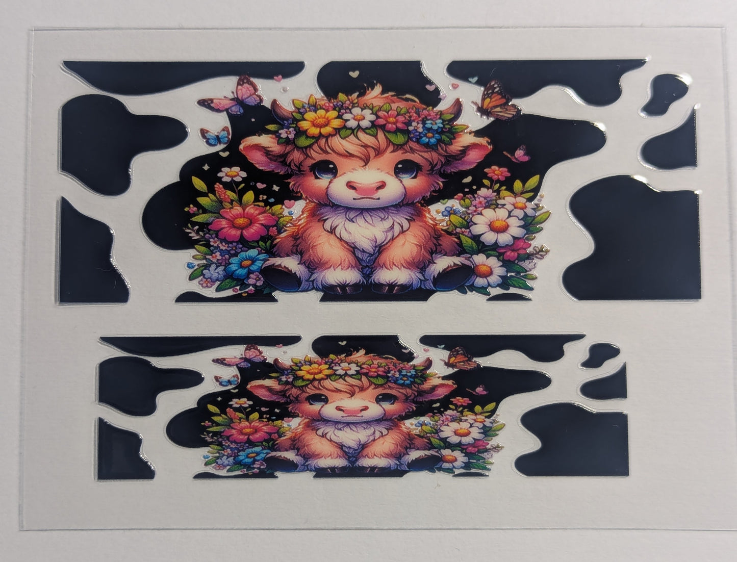 Mini Tumbler Keychain UV/DTF Wraps - Cows 2 - Multiple Designs Available