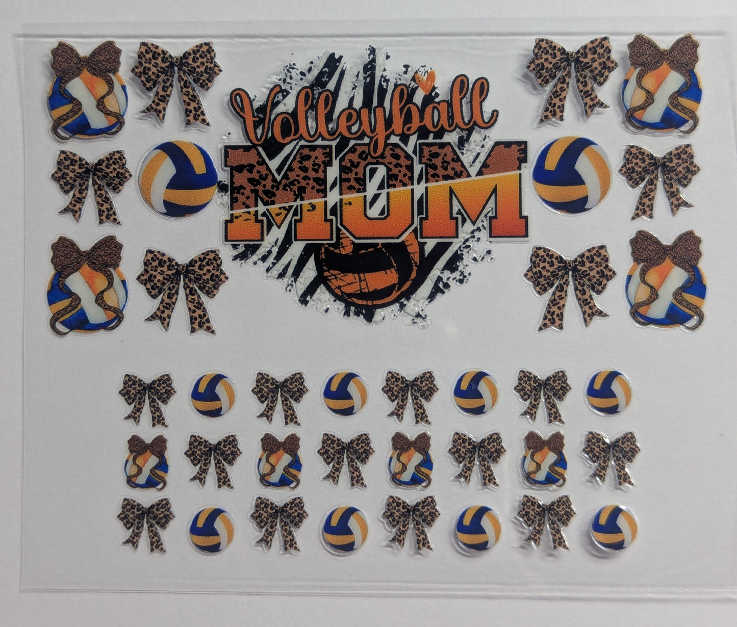 Mini Tumbler Keychain UV/DTF Wraps - Volleyball Mom - Multiple Designs Available