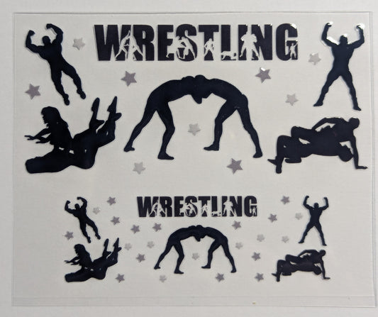 Mini Tumbler Keychain UV/DTF Wraps - Wrestling