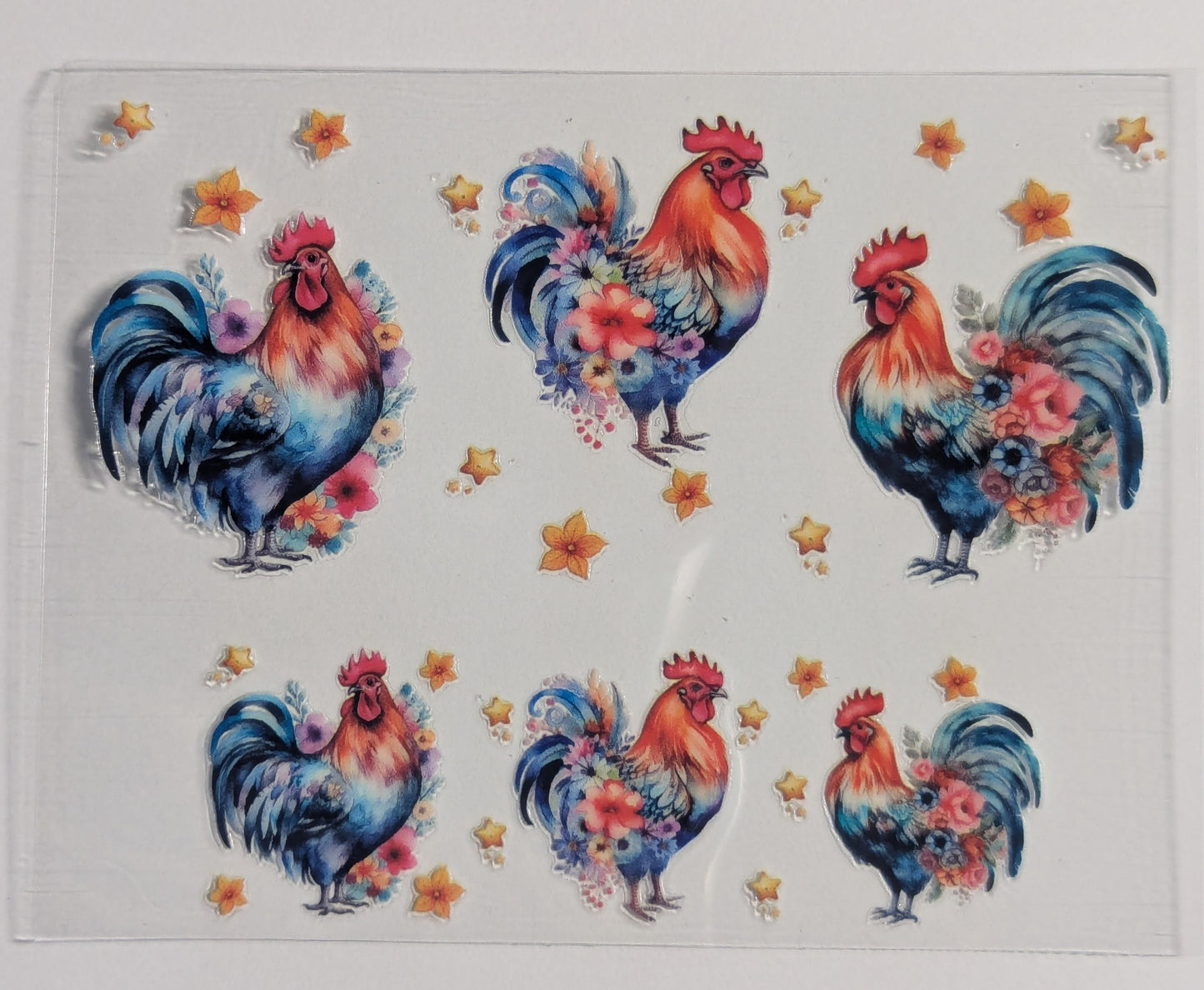 Mini Tumbler Keychain UV/DTF Wraps - Rooster