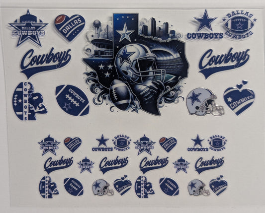 Mini Tumbler Keychain UV/DTF Wraps - Football 4