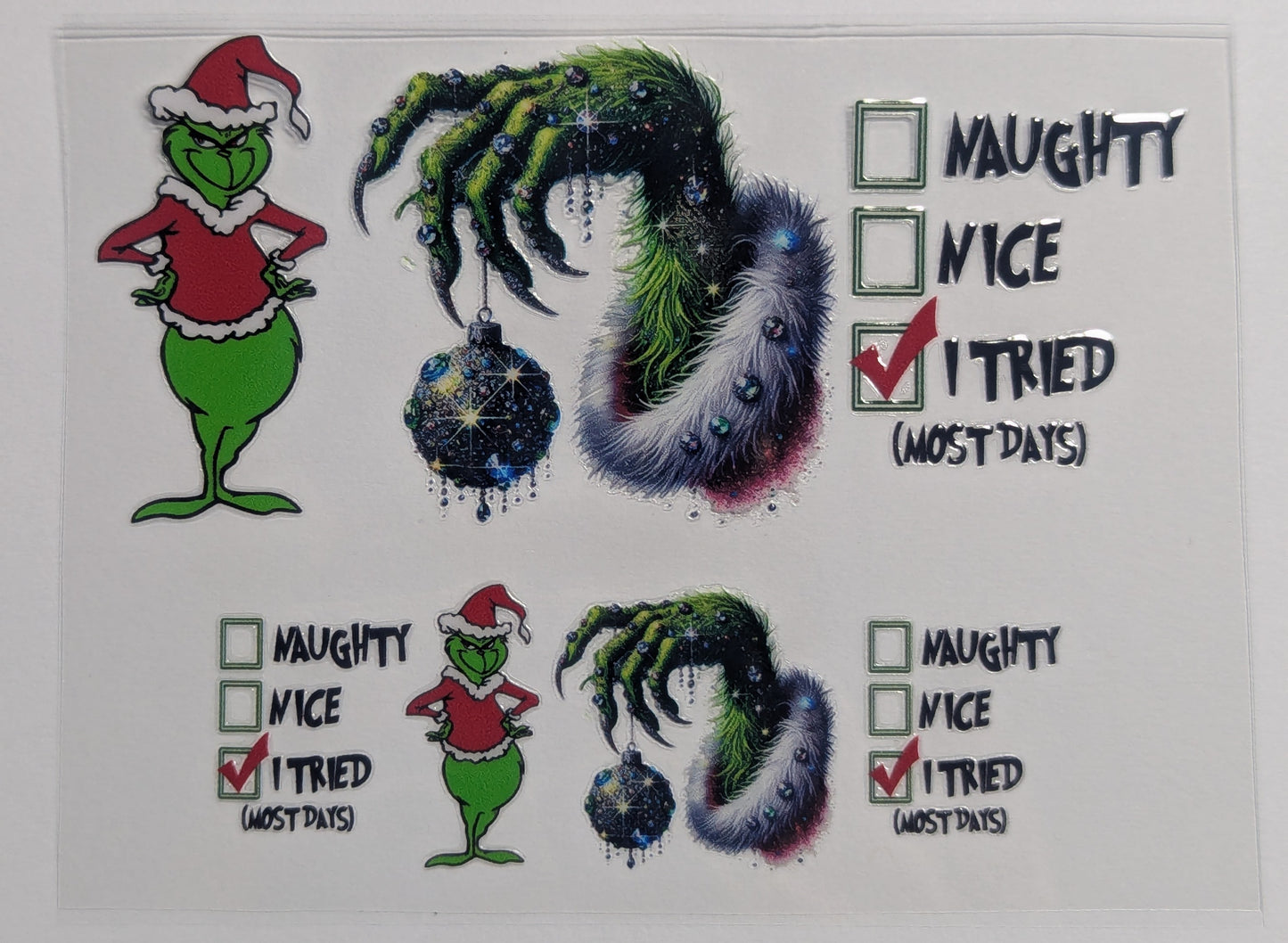 Mini Tumbler Keychain UV/DTF Wraps - Green Guy 1 - Multiple Designs Available