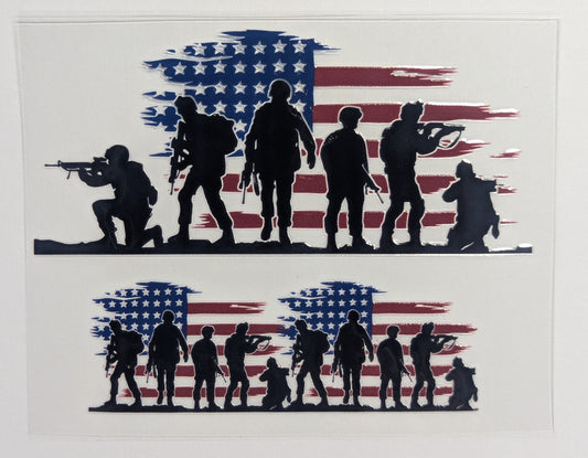Mini Tumbler Keychain UV/DTF Wraps - Military - Multiple Designs Available