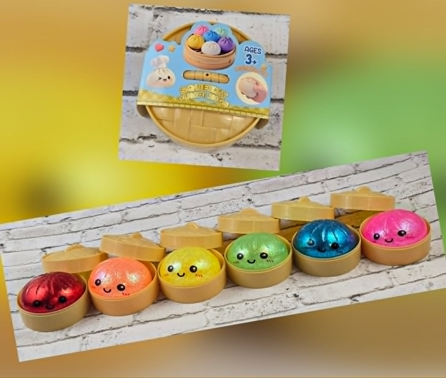 Glitter Bead Dumpling with Mini Steamer Case (G1) - Multiple Colors Available