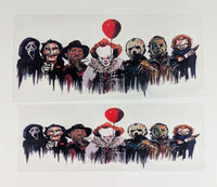 40 oz Ready to Apply UV DTF 2-piece wrap set - Horror & Crime Shows - Multiple Designs Available