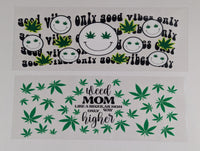40 oz Ready to Apply UV DTF 2-piece wrap set - 420 - Multiple Designs Available