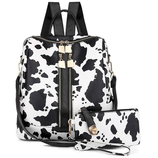 Backpack Purse with Wristlet (0331) - Multiple Prints and Colors Available