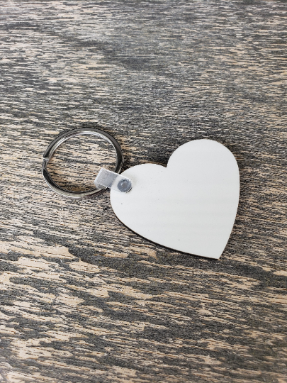 Front of heart key chain