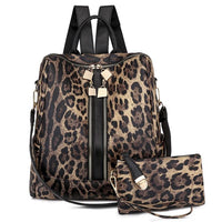 Backpack Purse with Wristlet (0331) - Multiple Designs Available